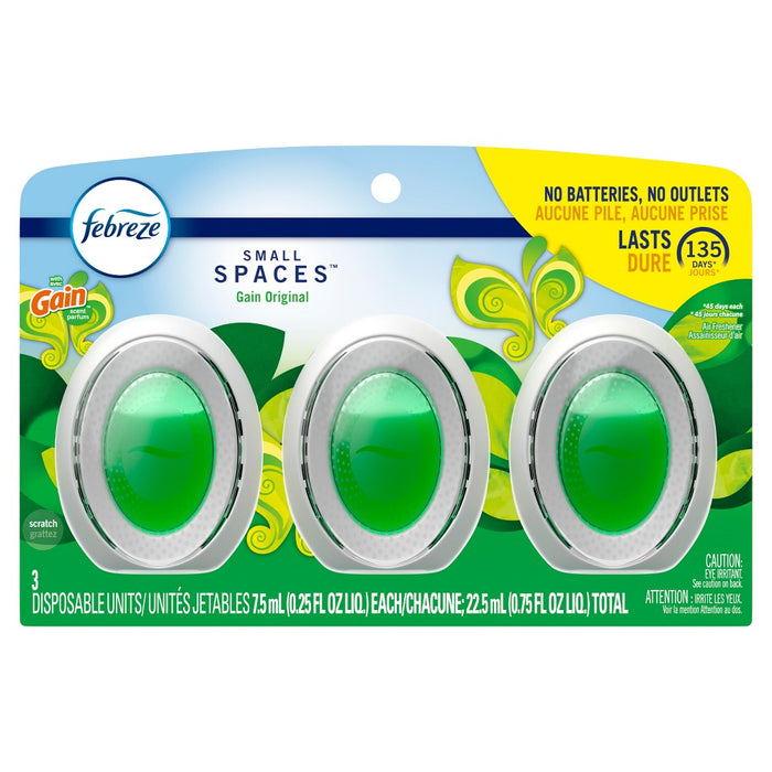 Febreze Small Spaces Air Freshener - Gain Original - 3pk