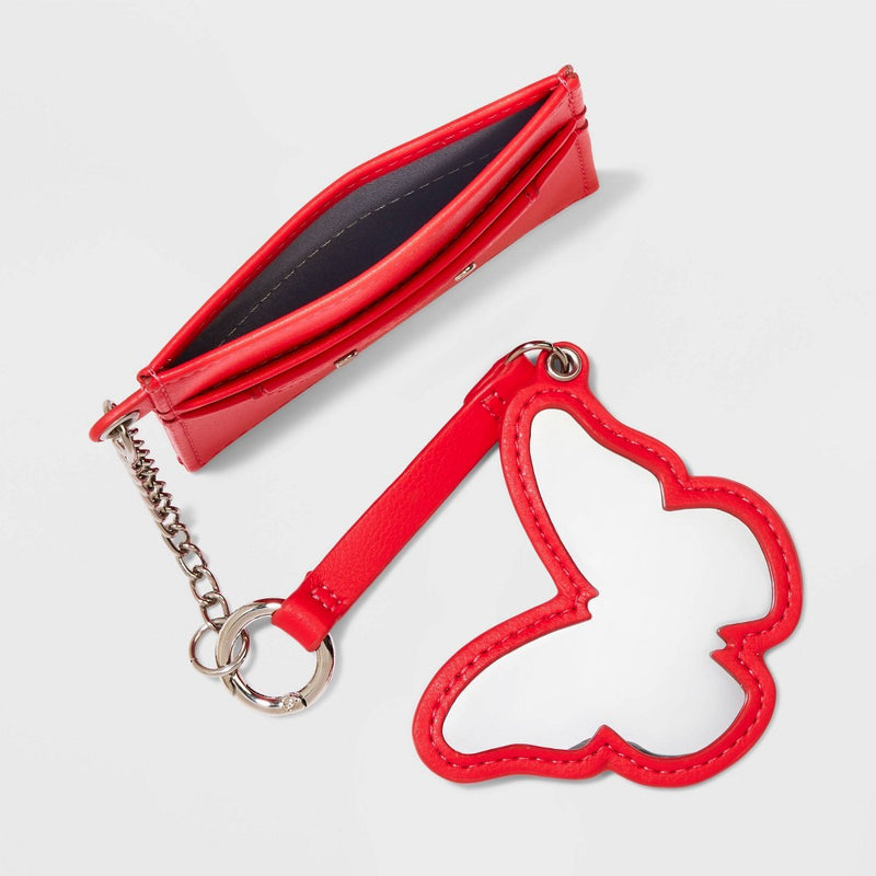 Card Case and Key Rings Keychain - Wild Fable Pink