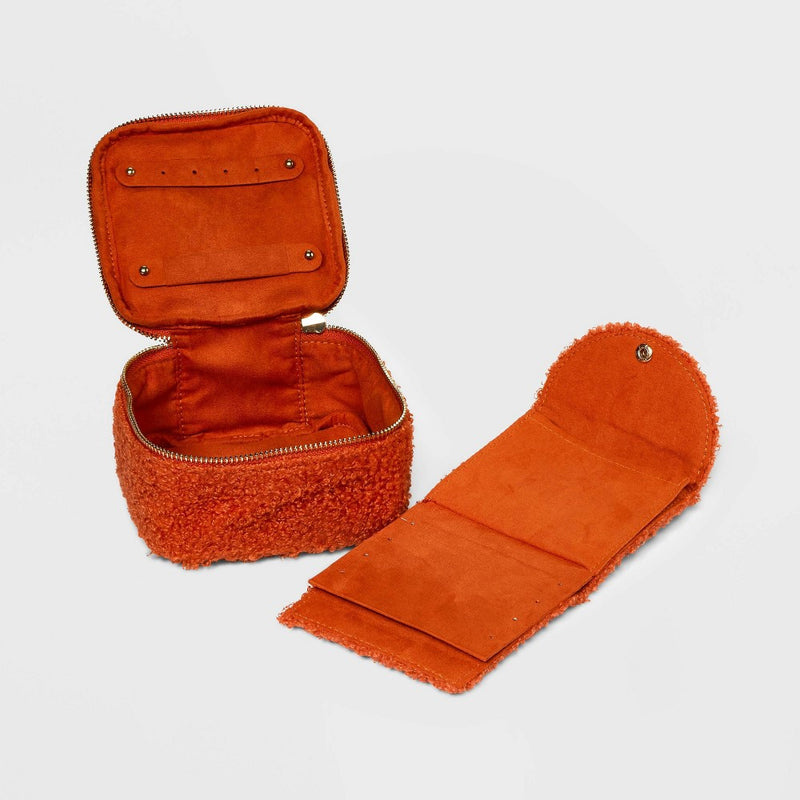 Cube Zippered Jewelry Organizer - A New Day Dark Orange