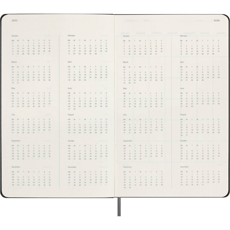Moleskine Undated Weekly 12 Month Large Hardcover Planner