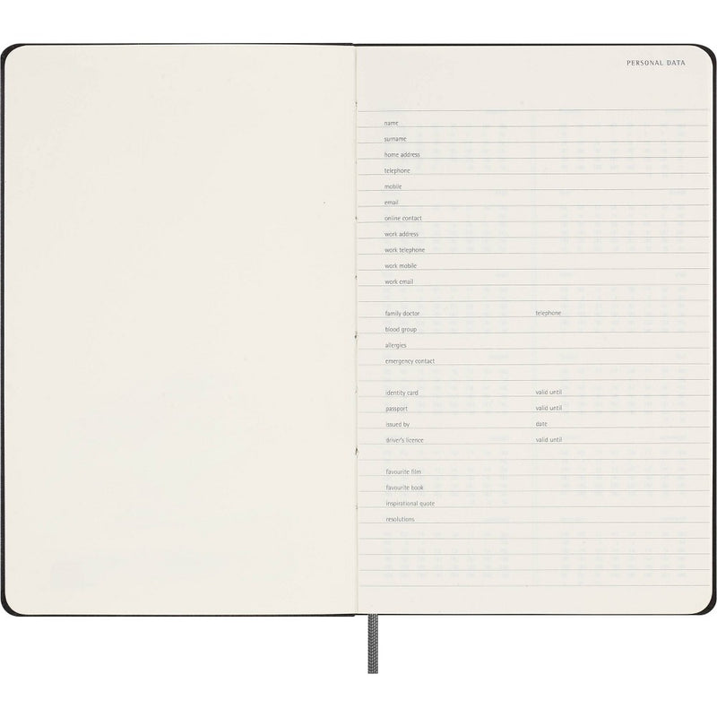 Moleskine Undated Weekly 12 Month Large Hardcover Planner