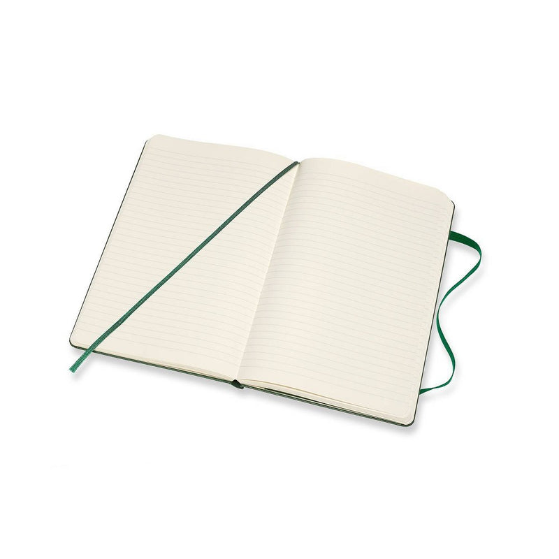 Moleskine Narrow Rule Notebook 8.25"x5" Hard Cover Large Classic Myrtle Green