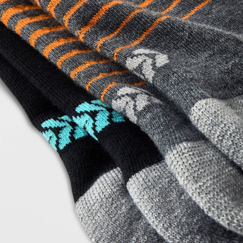 Kids' 2pk Over The Calf Outdoor Socks - All in Motion Orange M