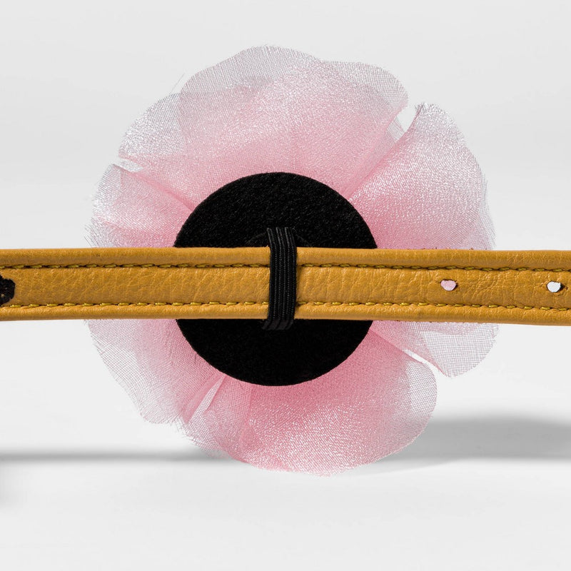 Chiffon Flower Dog and Cat Collar Slide - 3.5" - Pink - Boots & Barkley