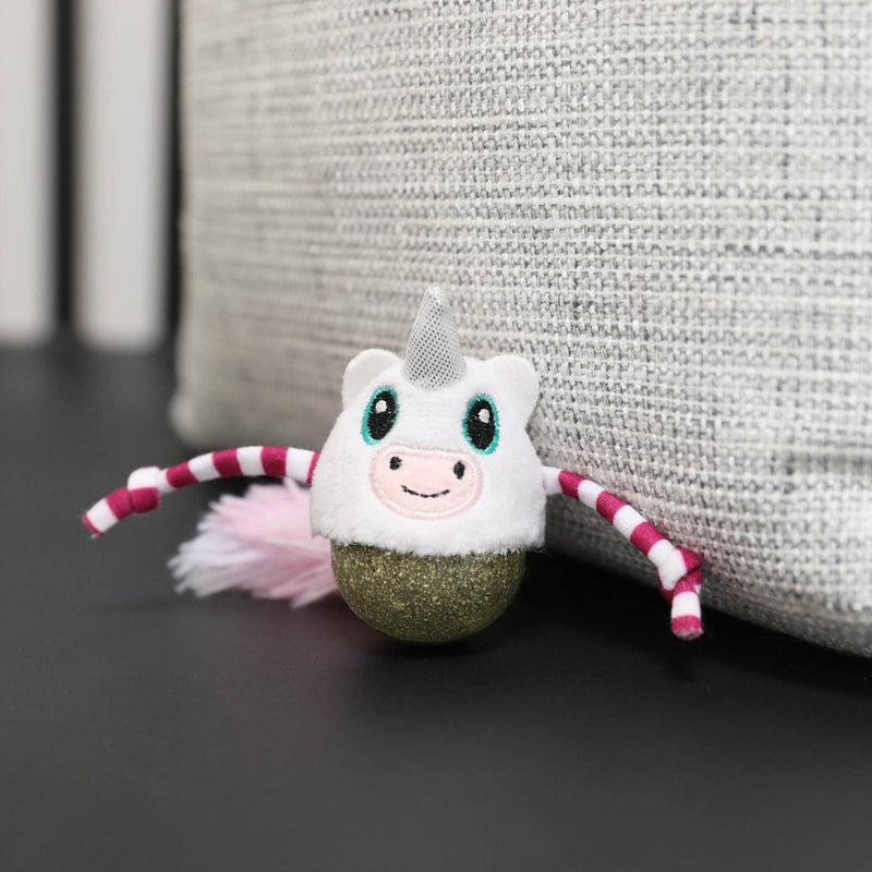 Quirky Kitty Unicorn Nipper Compressed Catnip Bobble Cat Toy