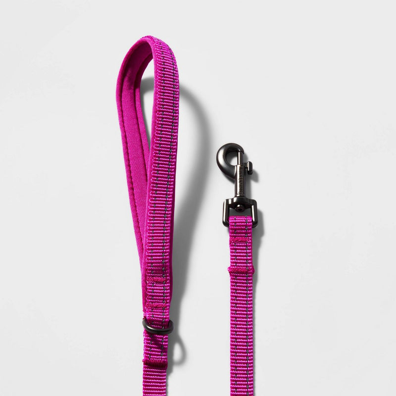 Reflective Comfort Dog Leash - XS/S - Pink - Boots & Barkley