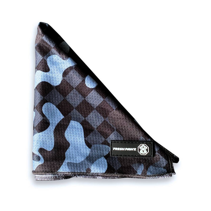 Fresh Pawz Checkered Camo Dog Bandana - S