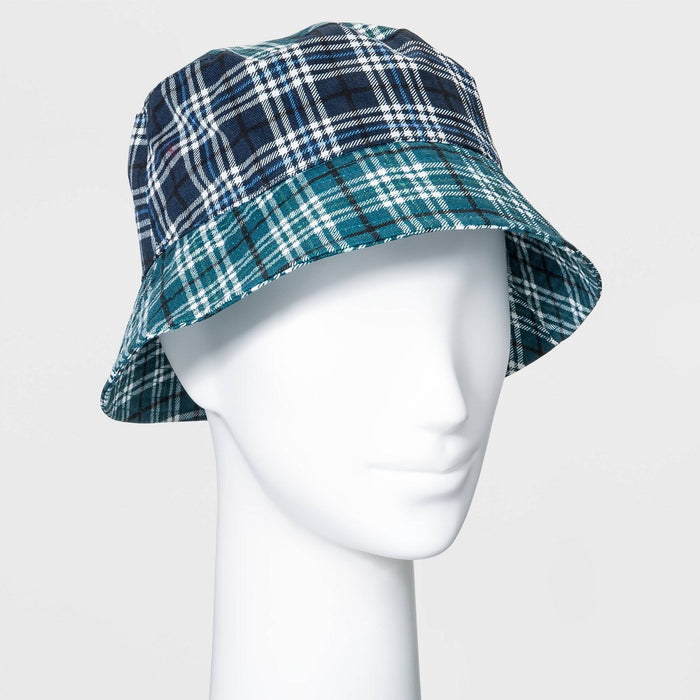 Plaid Bucket Hat - Wild Fable Teal