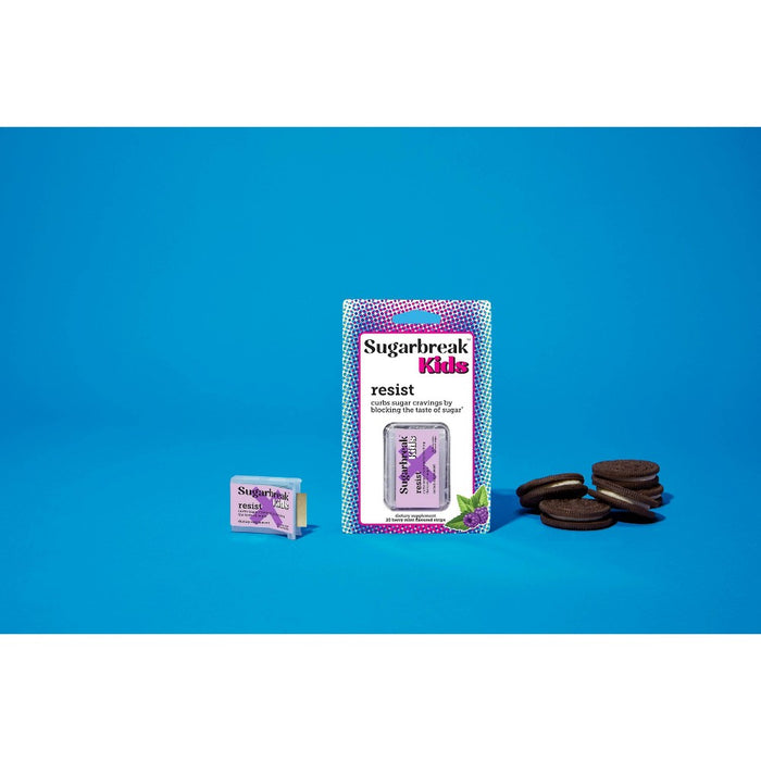 Sugarbreak Resist Kids Vegan Strip to Curb Sugar Cravings - Berry Mint - 20ct