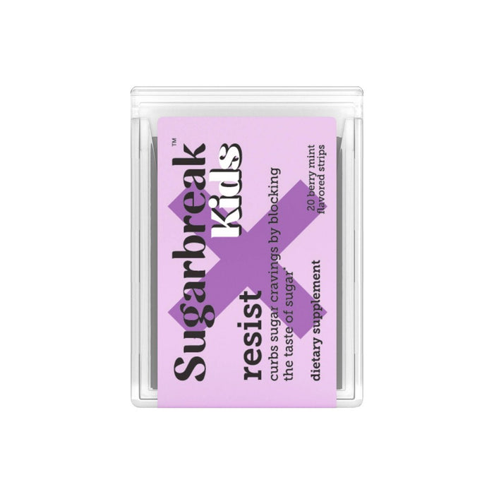 Sugarbreak Resist Kids Vegan Strip to Curb Sugar Cravings - Berry Mint - 20ct