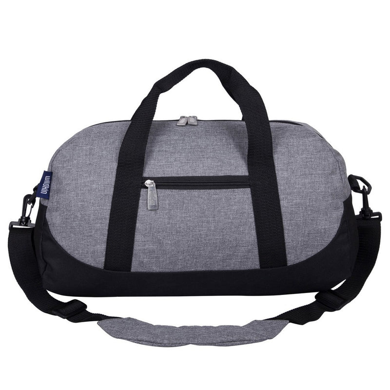 Wildkin Kids Overnighter Duffel Bags , Perfect for Sleepovers and Travel, Carry-On Size (Gray Tweed)