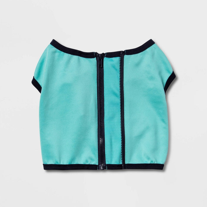 Spacer & Mesh with Zipper Centerback Cooling Dog Vest - Blue - L - Boots & Barkley