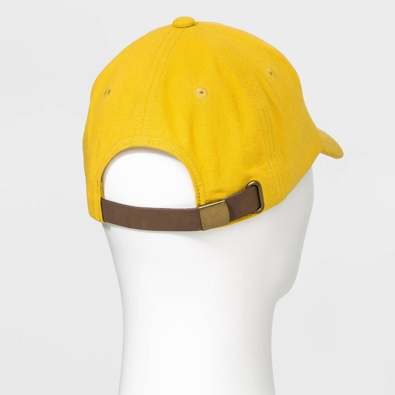 Crinkled Cotton Baseball Hat - Goodfellow & Co Yellow