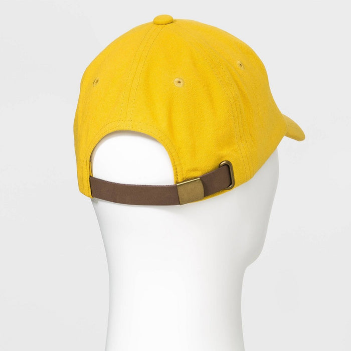 Crinkled Cotton Baseball Hat - Goodfellow & Co Yellow