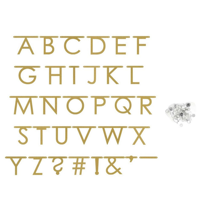 Create Your Own Gold Faux Glitter Banner - Spritz