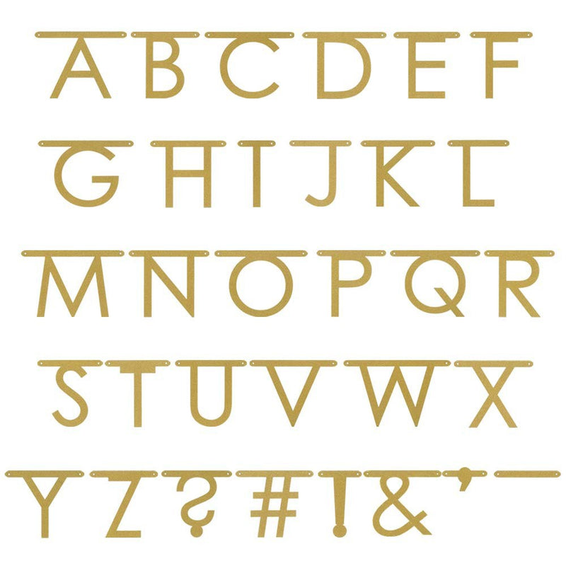Create Your Own Gold Faux Glitter Banner - Spritz