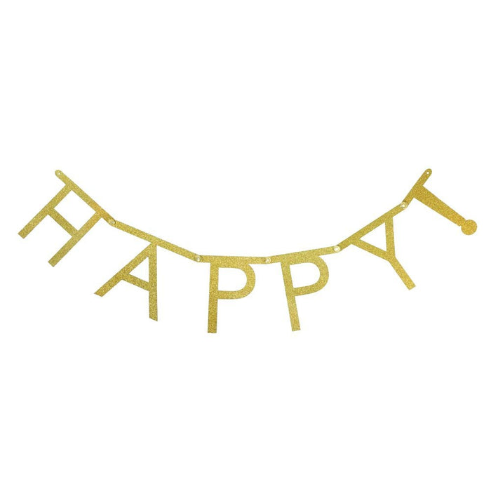 Create Your Own Gold Faux Glitter Banner - Spritz