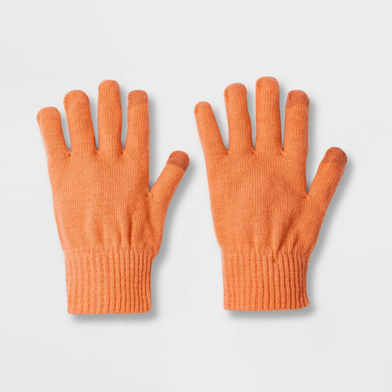 Tech Touch Knit Gloves - Wild Fable Orange