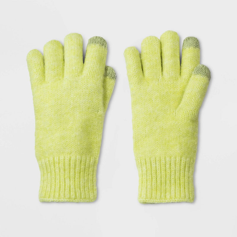 Women's Essential Gloves - A New Day Neon Yellow One Size