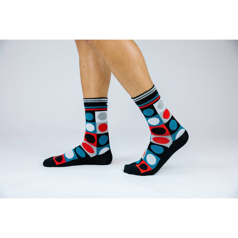 Pair of Thieves Men's Cushion Crew Socks - Blue/Red 8-12