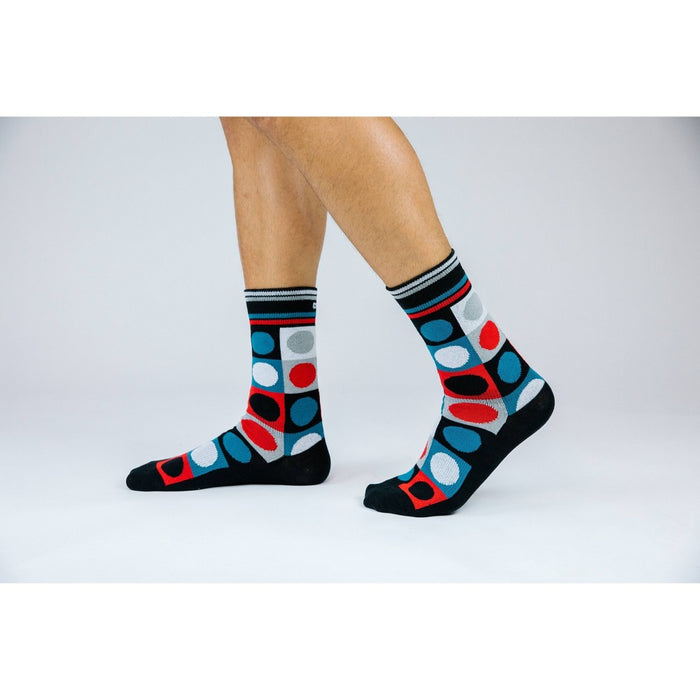 Pair of Thieves Men's Cushion Crew Socks - Blue/Red 8-12