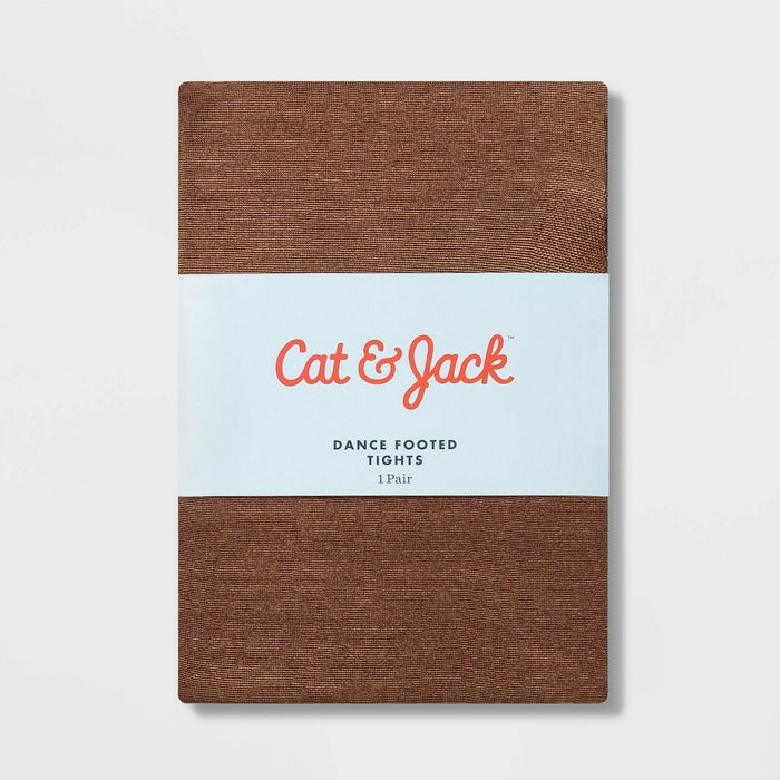 Girls' Dance Footed Tights - Cat & Jack Brown S