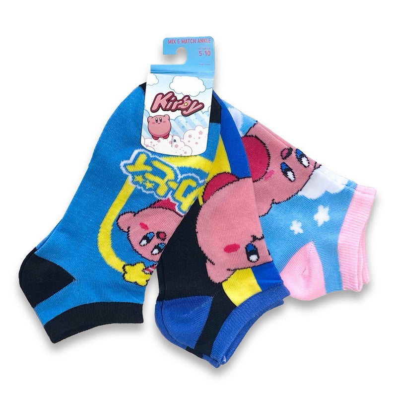 Nintendo Kirby Character Ankle Socks - 3 Pack