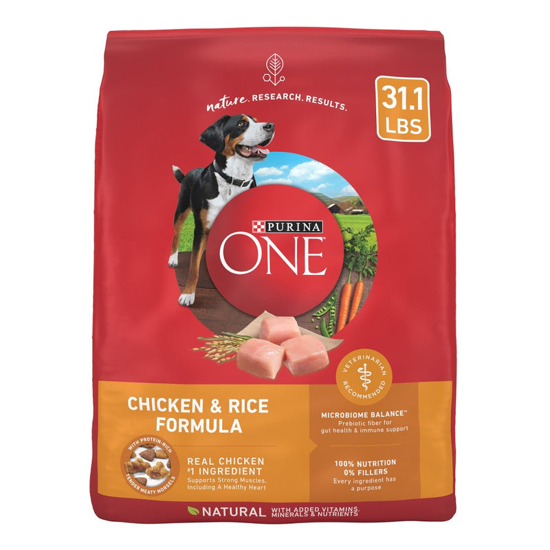 Purina ONE SmartBlend Natural Dry Dog Food with Chicken & Rice - 31.1lbs (LOCAL PICKUP ONLY)