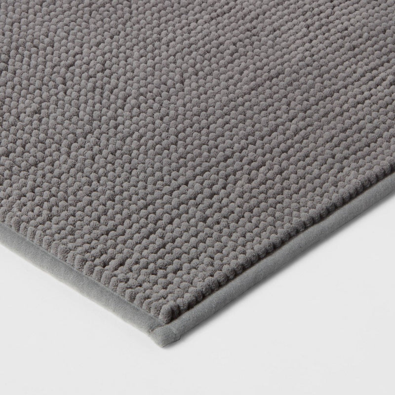 20"x58" Everyday Chenille Bath Runner Dark Gray - Room Essentials