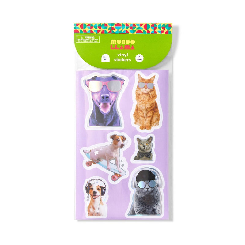 6ct Pets Vinyl Stickers - Mondo Llama