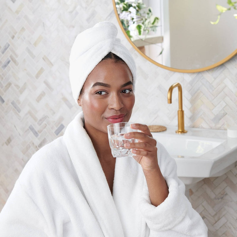 Spa Plush Hair Towel White - Threshold