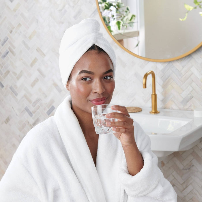 Spa Plush Hair Towel White - Threshold
