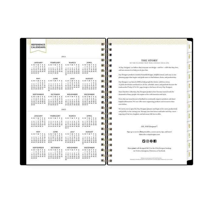 Day Designer 2024 Planner 5"x8" Weekly/Monthly Black