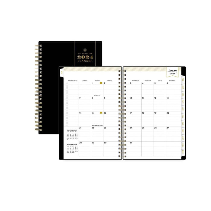 Day Designer 2024 Planner 5"x8" Weekly/Monthly Black