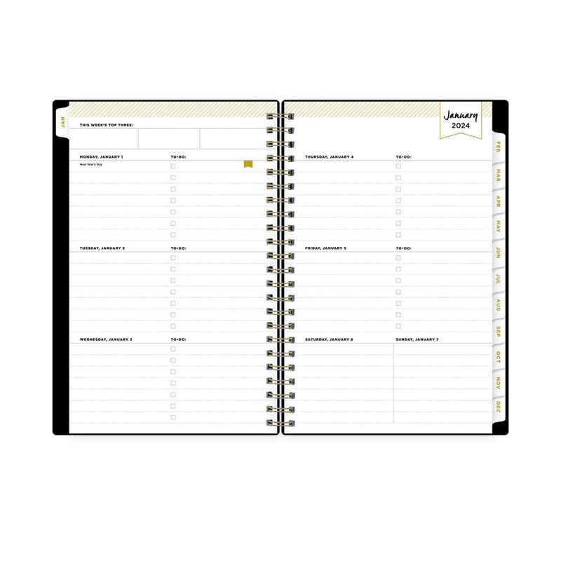 Day Designer 2024 Planner 5"x8" Weekly/Monthly Black