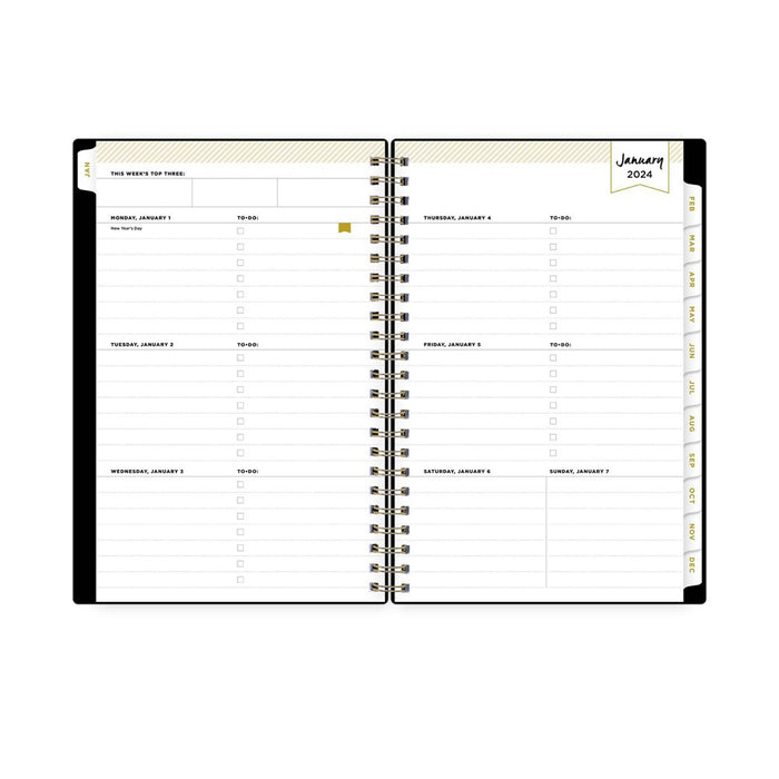 Day Designer 2024 Planner 5"x8" Weekly/Monthly Black