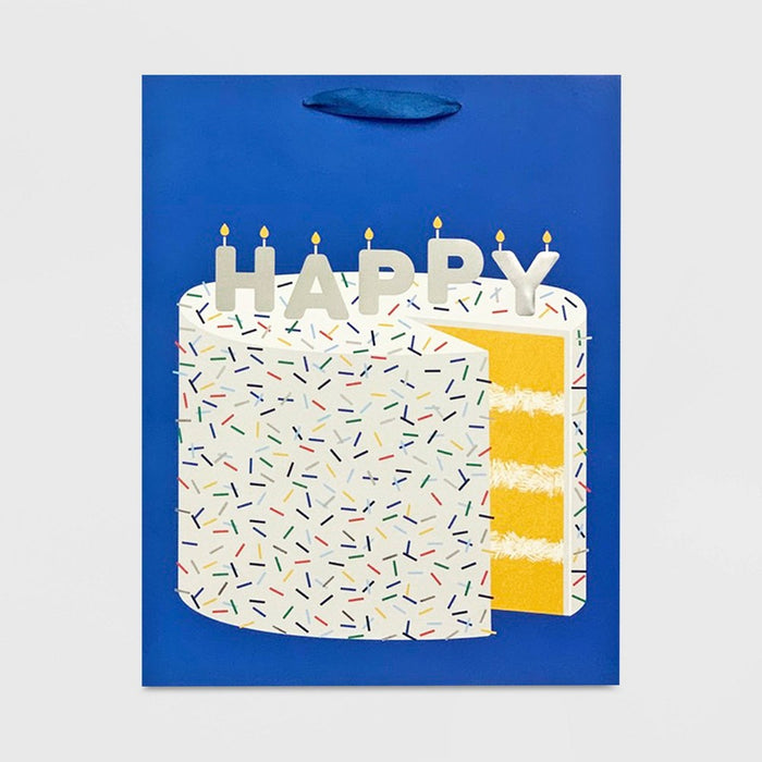 Medium Happy Cake Gift Bag Blue - Spritz