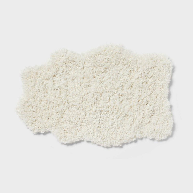 29"x32" Plush Shaped Bath Rug White - Threshold