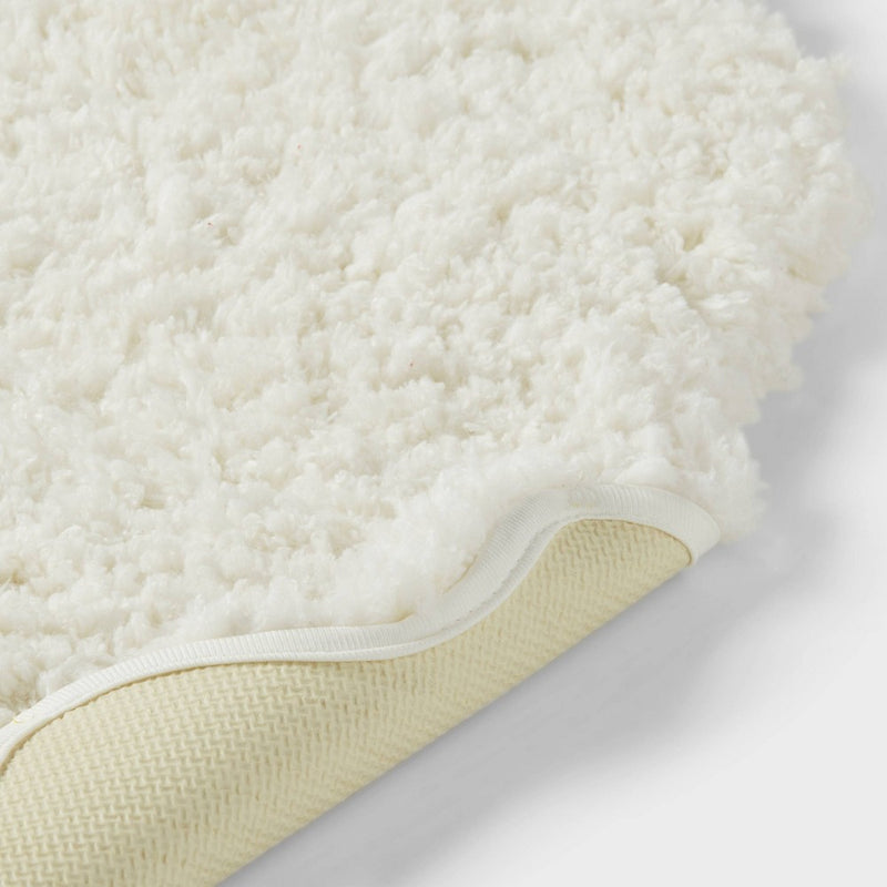 29"x32" Plush Shaped Bath Rug White - Threshold