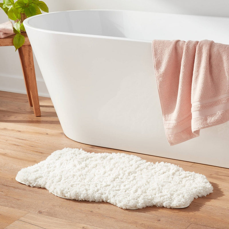 29"x32" Plush Shaped Bath Rug White - Threshold