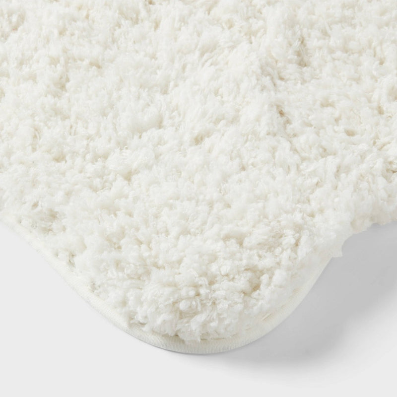 29"x32" Plush Shaped Bath Rug White - Threshold