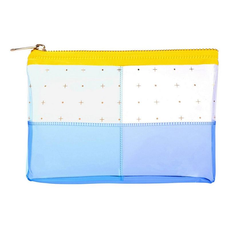 Post-it 1-Zipper Transparent Pencil Pouch Weave Yellow/Blue