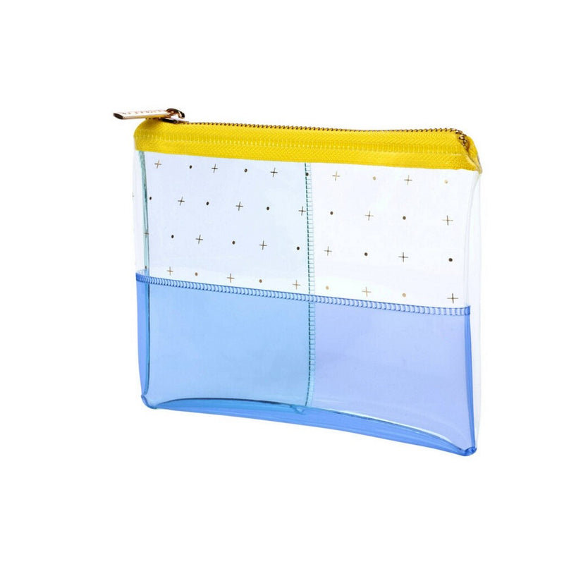 Post-it 1-Zipper Transparent Pencil Pouch Weave Yellow/Blue