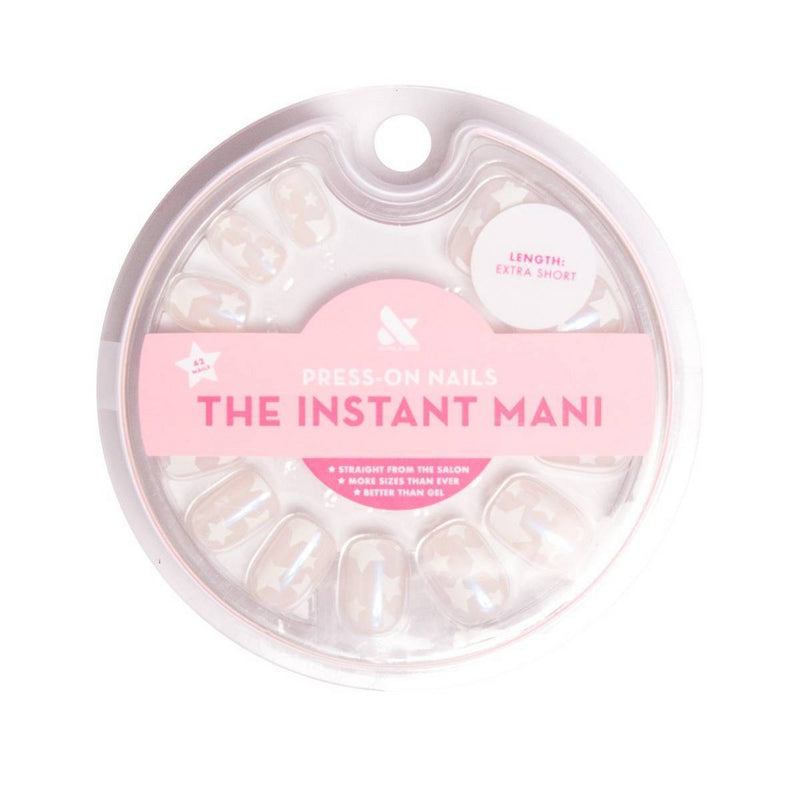 Olive & June Press-On Fake Nails-Extra Short Squoval-Pink Goldfish Lrg Star-42ct
