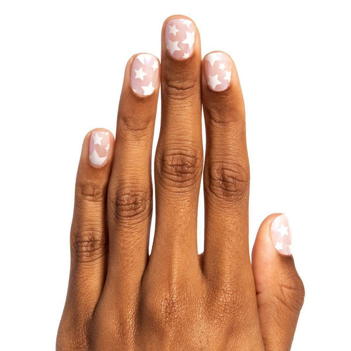 Olive & June Press-On Fake Nails-Extra Short Squoval-Pink Goldfish Lrg Star-42ct