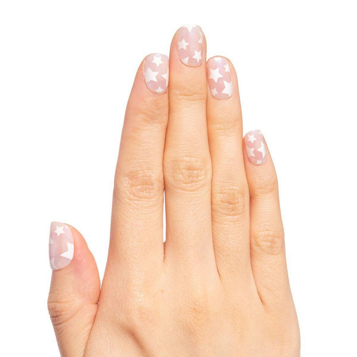 Olive & June Press-On Fake Nails-Extra Short Squoval-Pink Goldfish Lrg Star-42ct