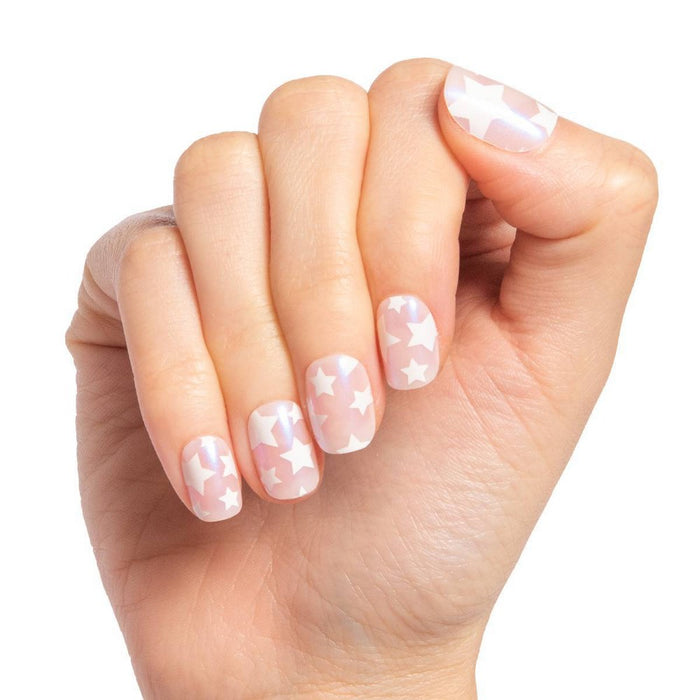 Olive & June Press-On Fake Nails-Extra Short Squoval-Pink Goldfish Lrg Star-42ct