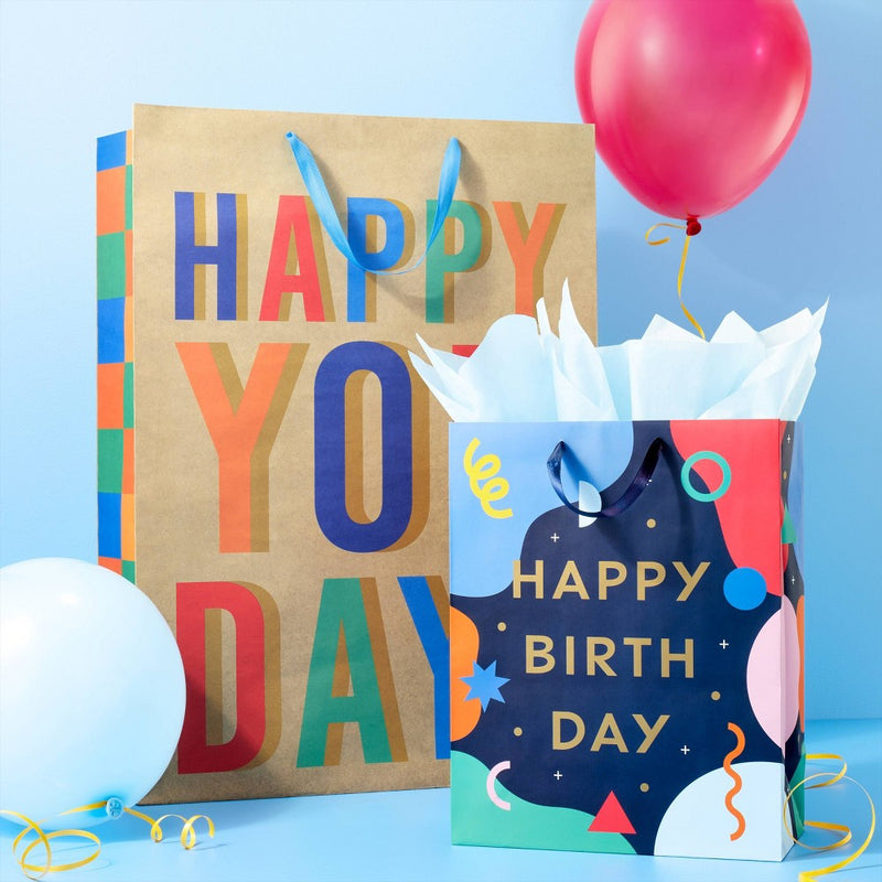"Happy Birthday" Medium Gift Bag - Spritz