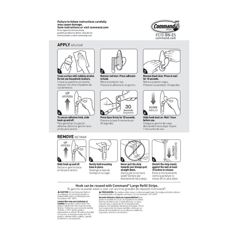 Command Large Sized Forever Classic Decorative Hook Oil Rubbed Bronze
