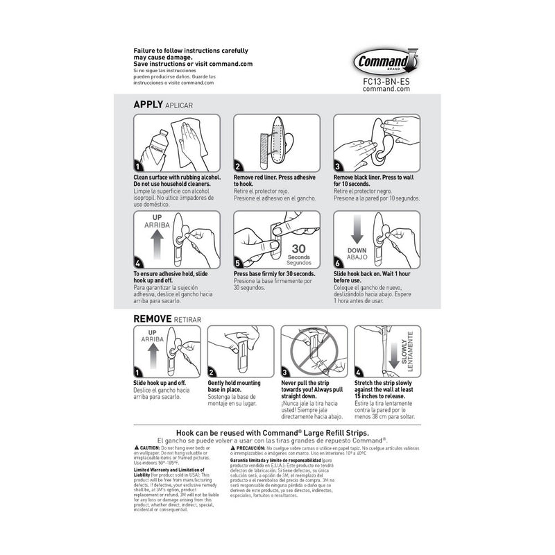 Command Large Sized Forever Classic Decorative Hook Oil Rubbed Bronze